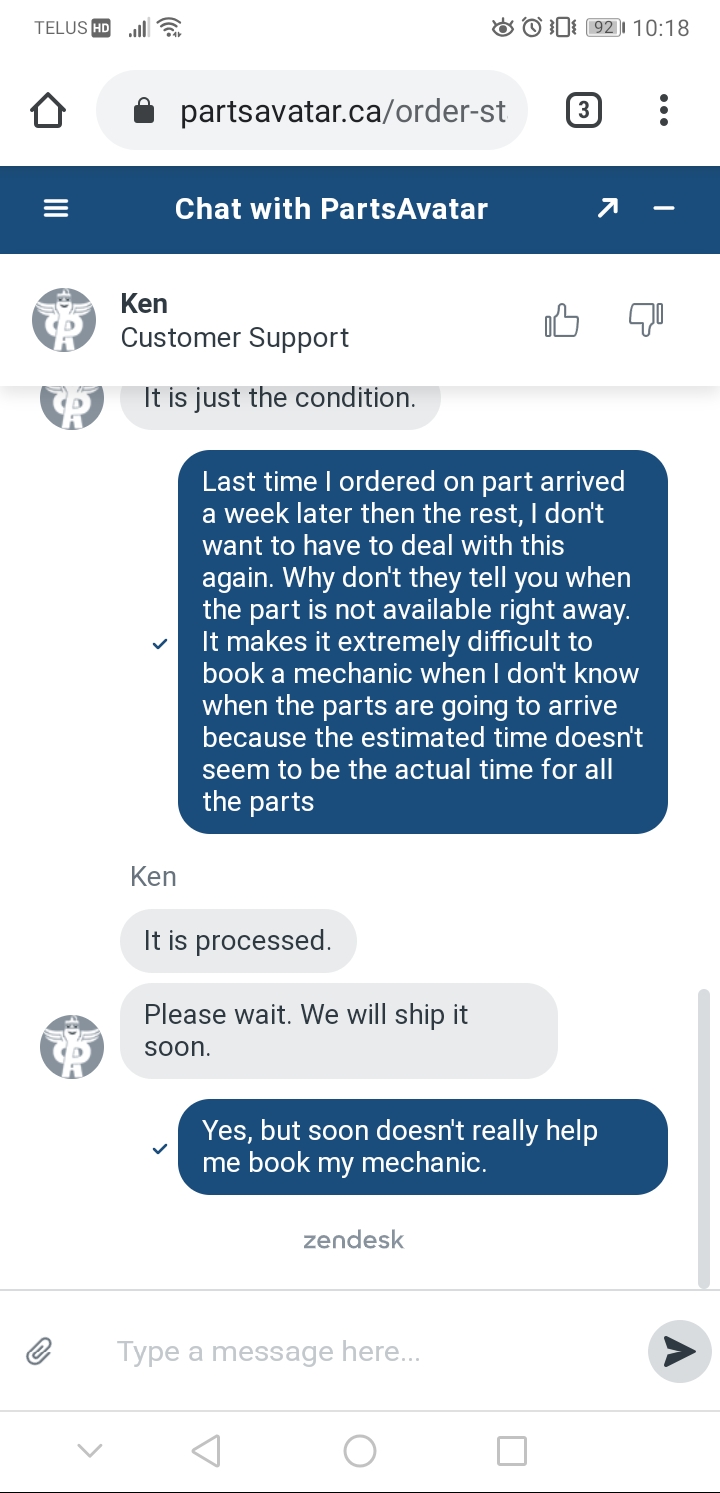 PartsAvatar.ca Reviews 38 Reviews of Partsavatar.ca Sitejabber