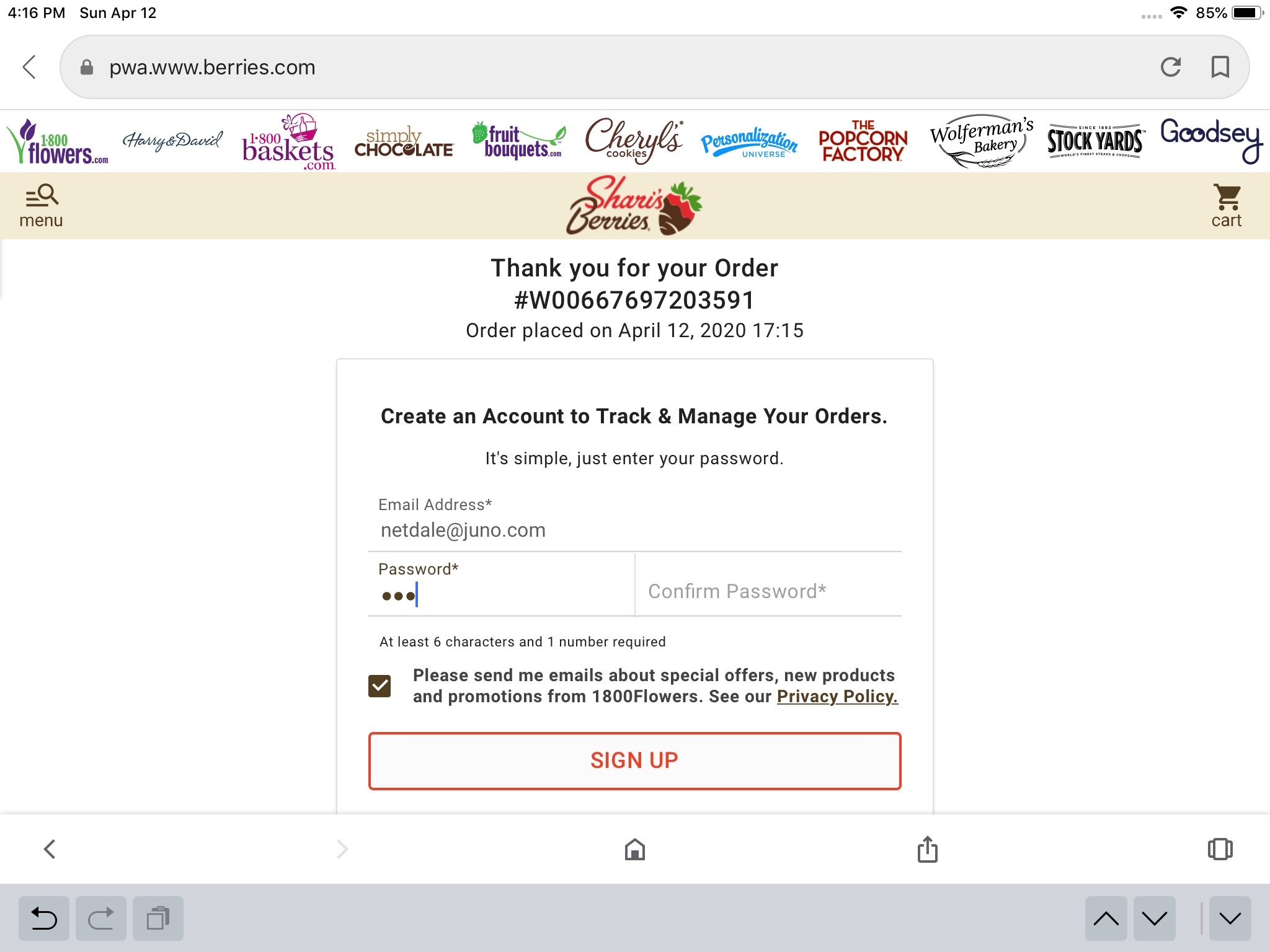 Shari's Berries Reviews 1,520 Reviews of Sitejabber