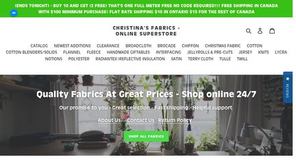 Christina's Fabrics - Online Superstore