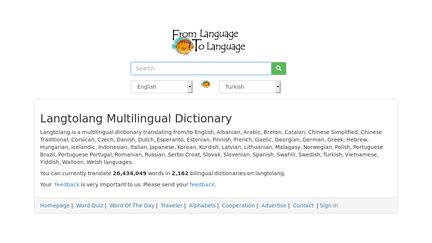 Langtolang Multilingual Dictionary