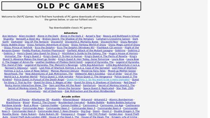Old PC Games