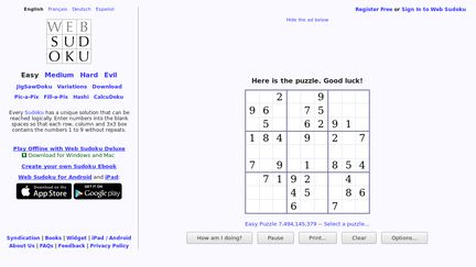 Web Sudoku