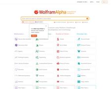 websites like wolfram alpha